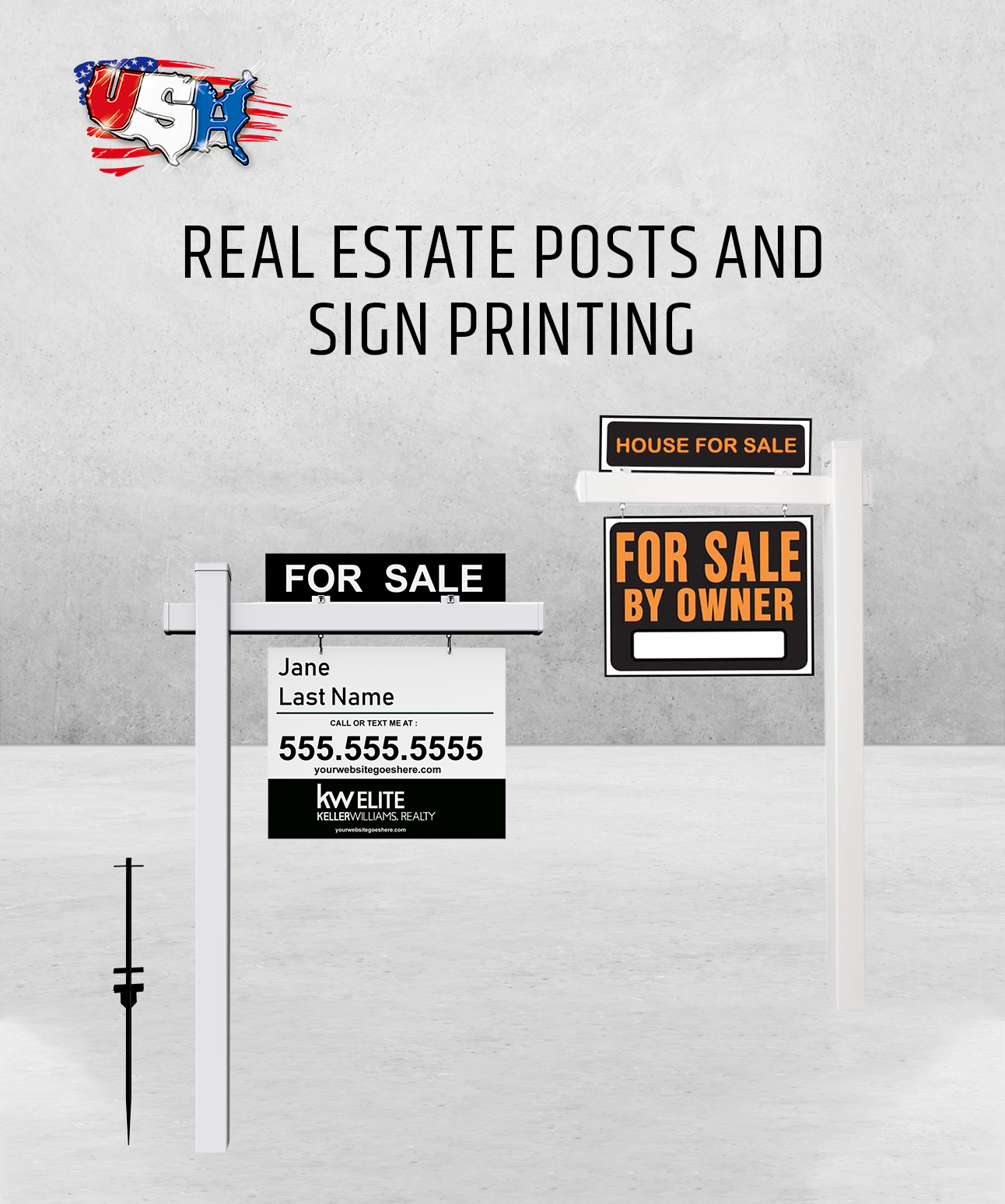 Real Estate posts and Sign Printing