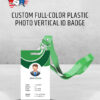 Custom Full-Color Plastic Photo Vertical ID Badge
